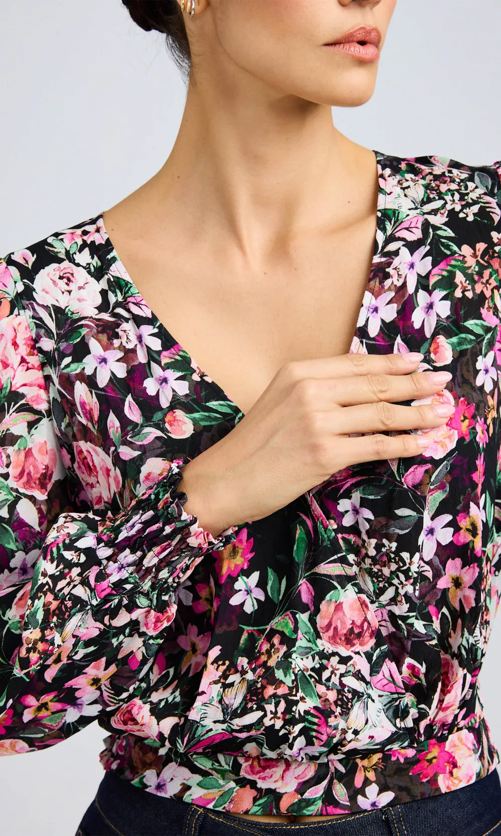 Avanna Floral Wrap Blouse