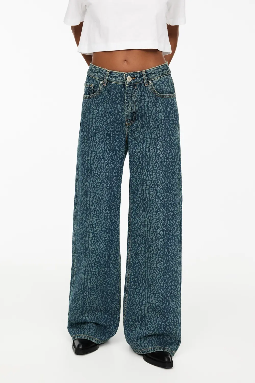 Jeans baggy leopardo
