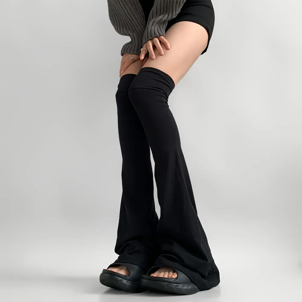 Y2K Style Minimalist Trumpet-Shaped Knee-High Warm Leg Coverings