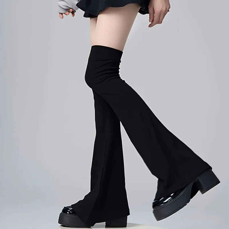 Y2K Style Minimalist Trumpet-Shaped Knee-High Warm Leg Coverings
