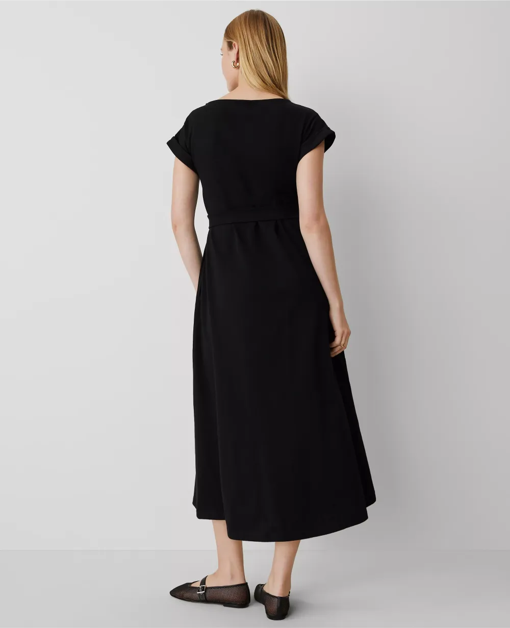 Weekend Collection Belted Knit Midi Dress