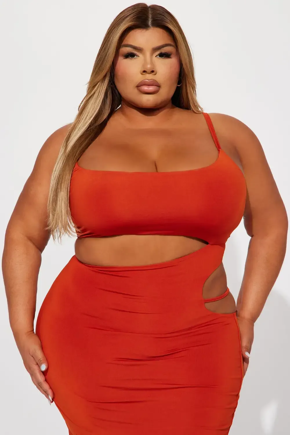 Isabela Midi Dress - Rust