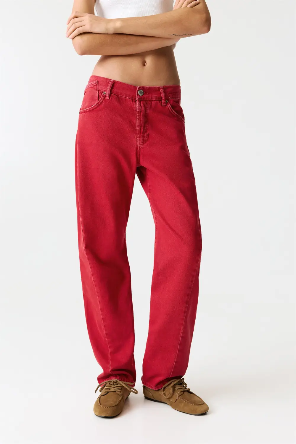 Jeans baggy costura
