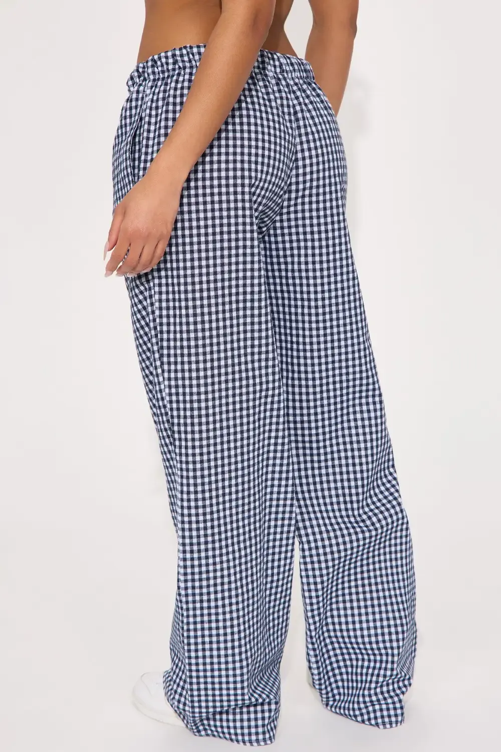 Ava Gingham Wide Leg Pant - Red/combo