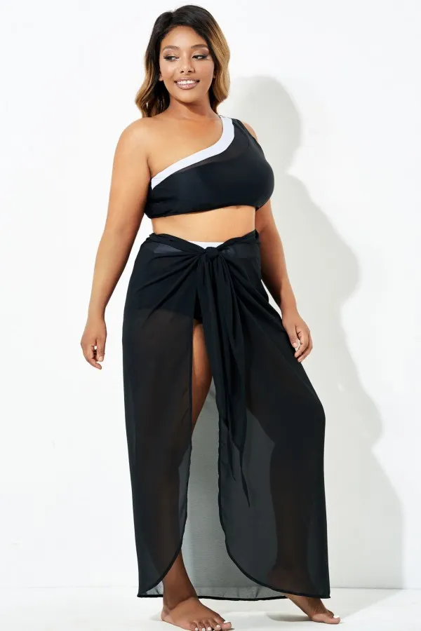 Full Length Mesh Tie Sarong Cover Up