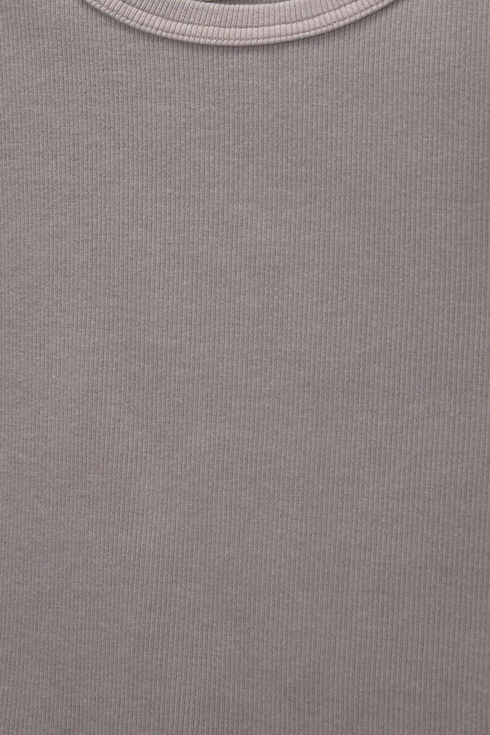 Camiseta cropped canalé