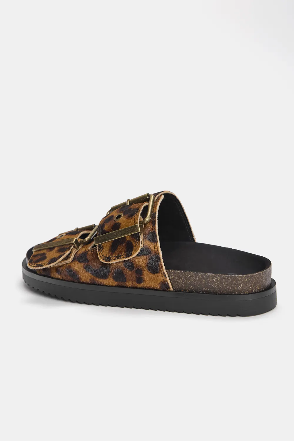 Sandalias planas animal print