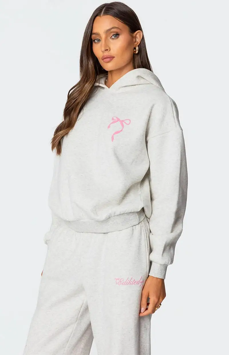 Edikted Sasha Bow Detail Hoodie