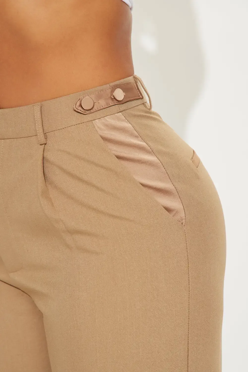 Antonia Straight Leg Trouser - Khaki