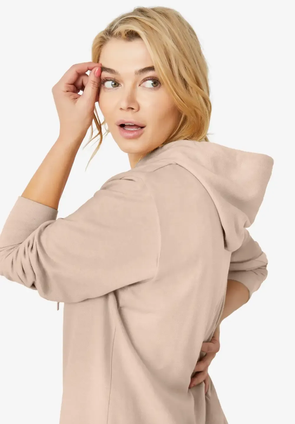French Terry Hooded Sweatshirt Dress