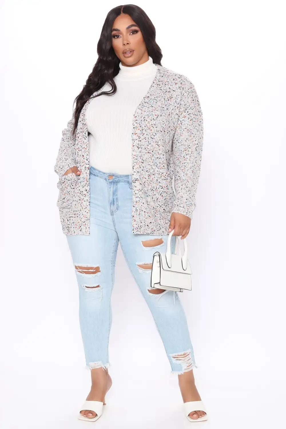 There's No Way Speckle Cardigan - Multi Color