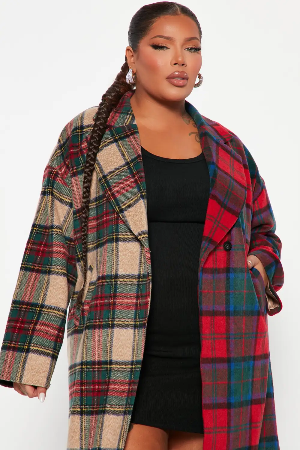 Strange Things Plaid Coat - Red/combo