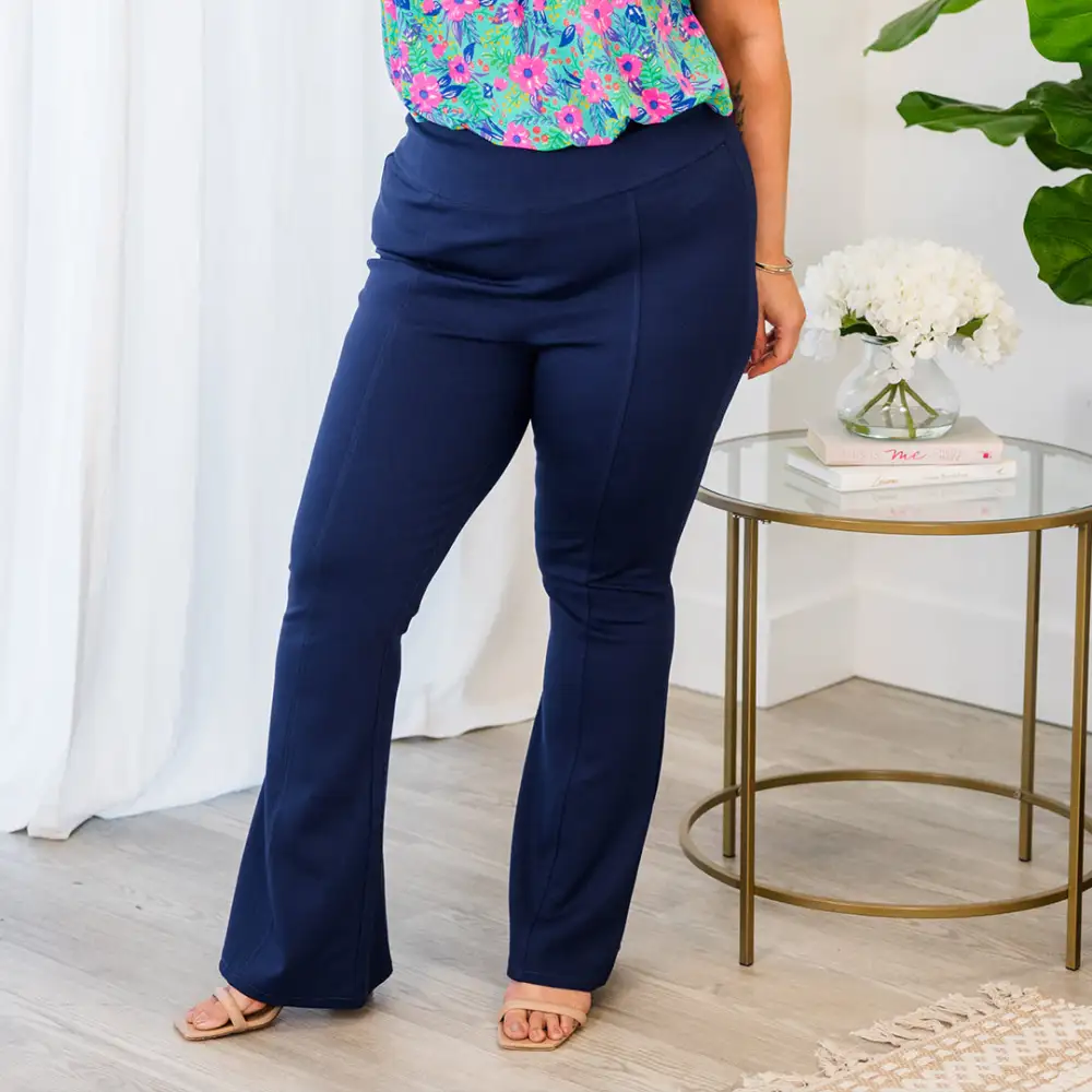 Deep Dive Flare Pants, Navy