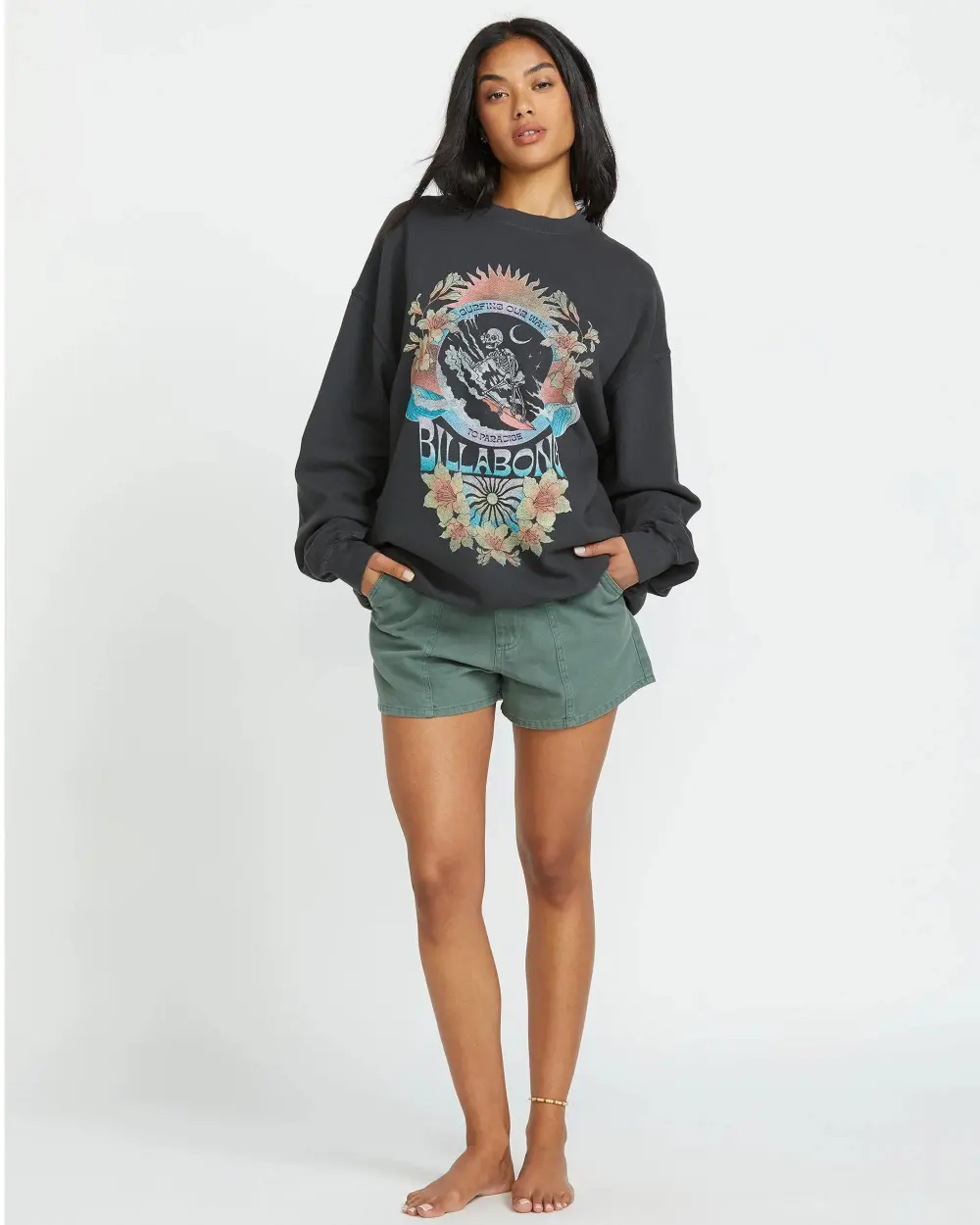 Ride In Crew Sweatshirt - Black Sands