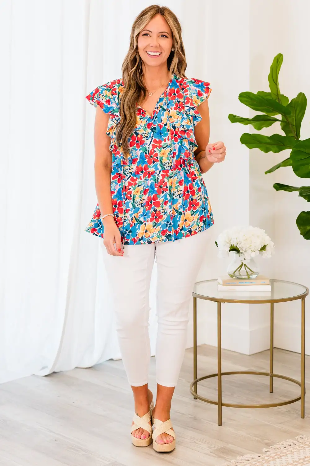 Encouraging Words Top, Blue