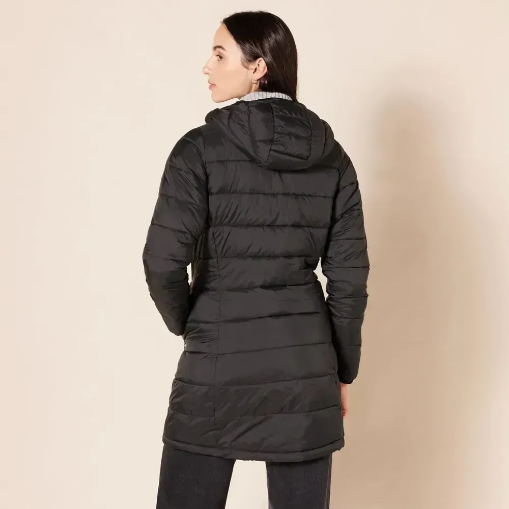 Women's Lightweight Water-Resistant Hooded Puffer Coat (Available in Plus Size)