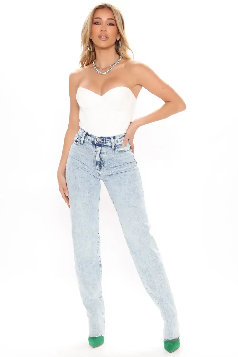 Tall Took Him By Surprise Slim Fit Boyfriend Jeans - Light Blue Wash
