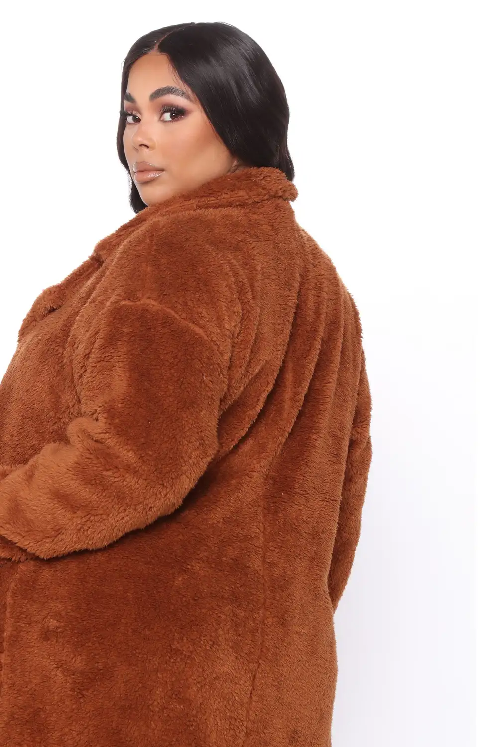 Cover Girl Teddy Coat - Brown