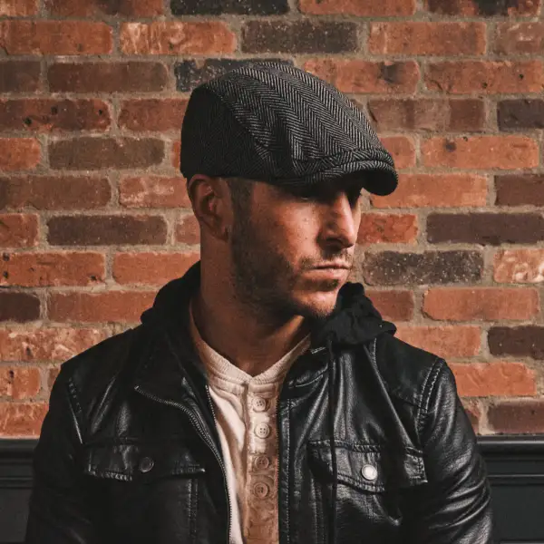 The Original Boston Scally Cap - Grey Herringbone