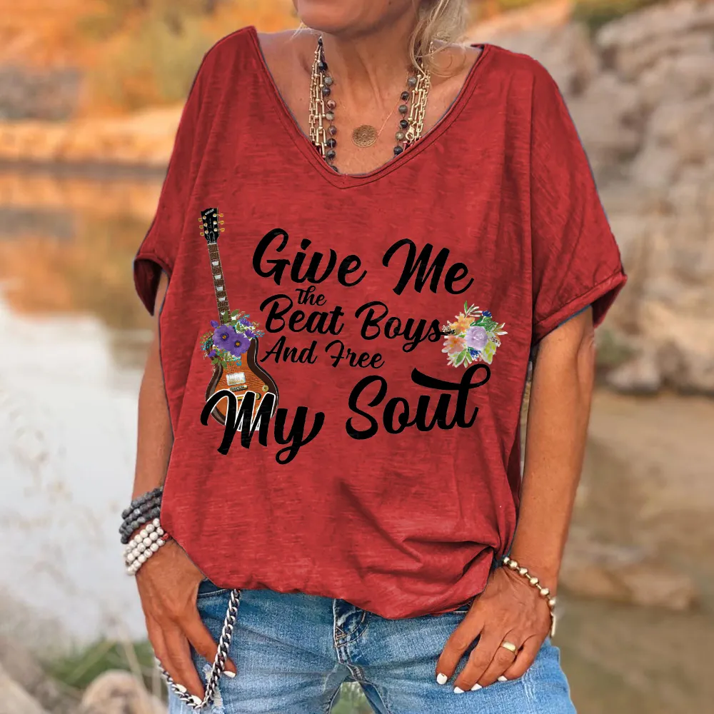 Give Me The Beat Boys And Free My Soul Print Women's T-shirt