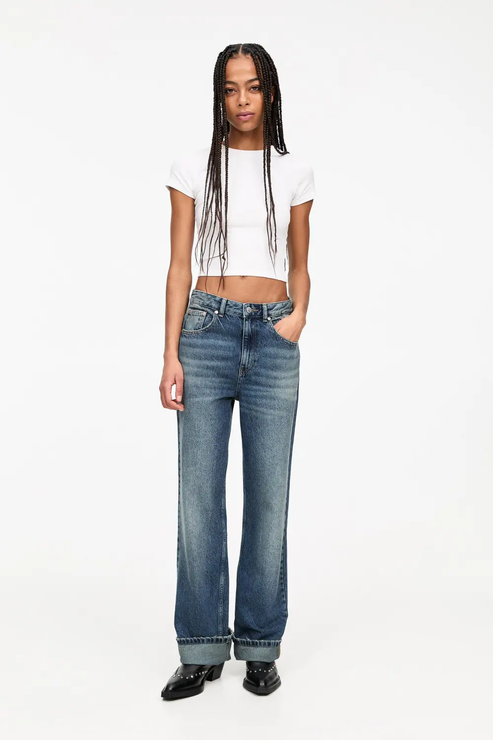 Jeans baggy vuelta bajo
