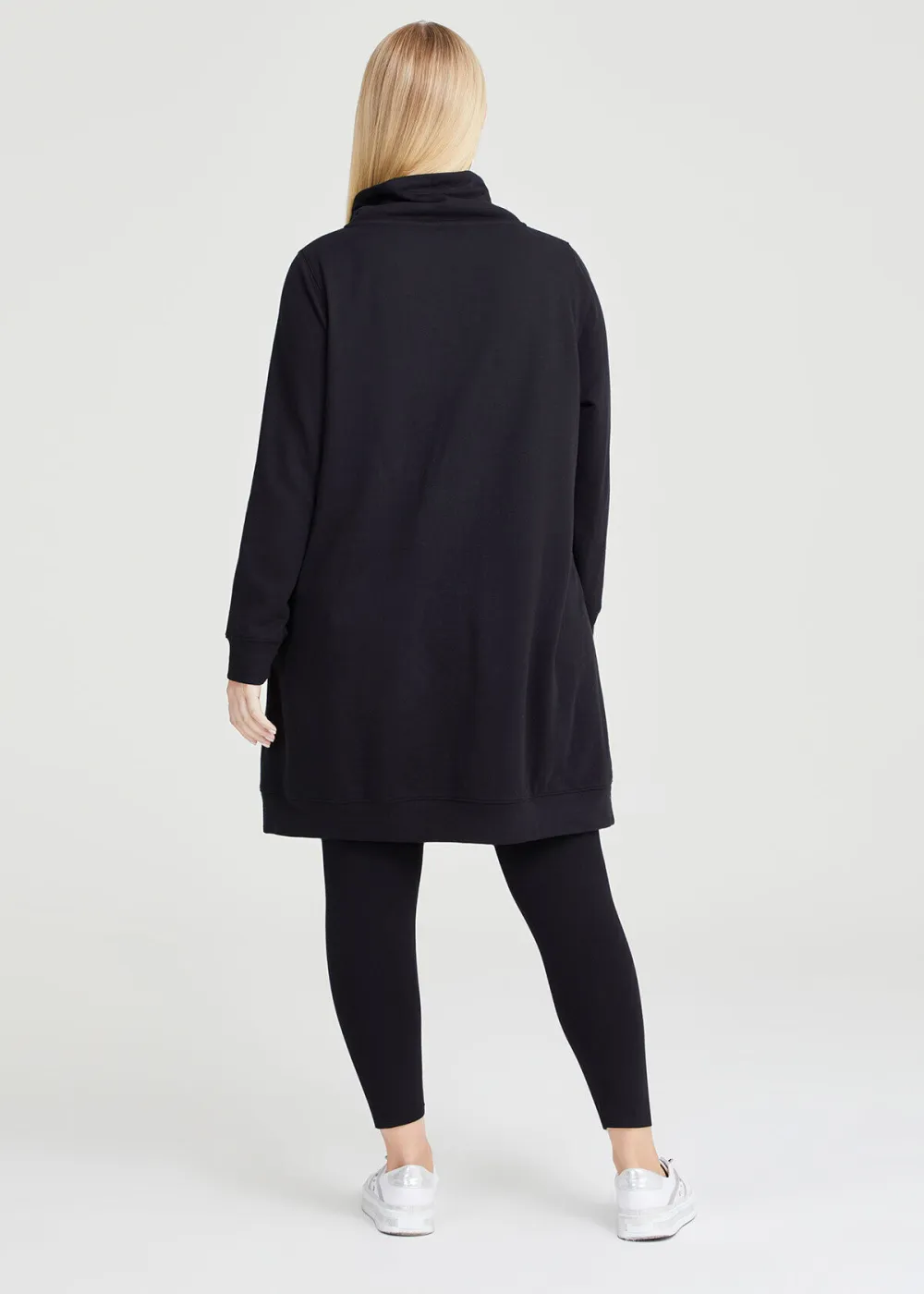Cowl Pocket Sweat Dress