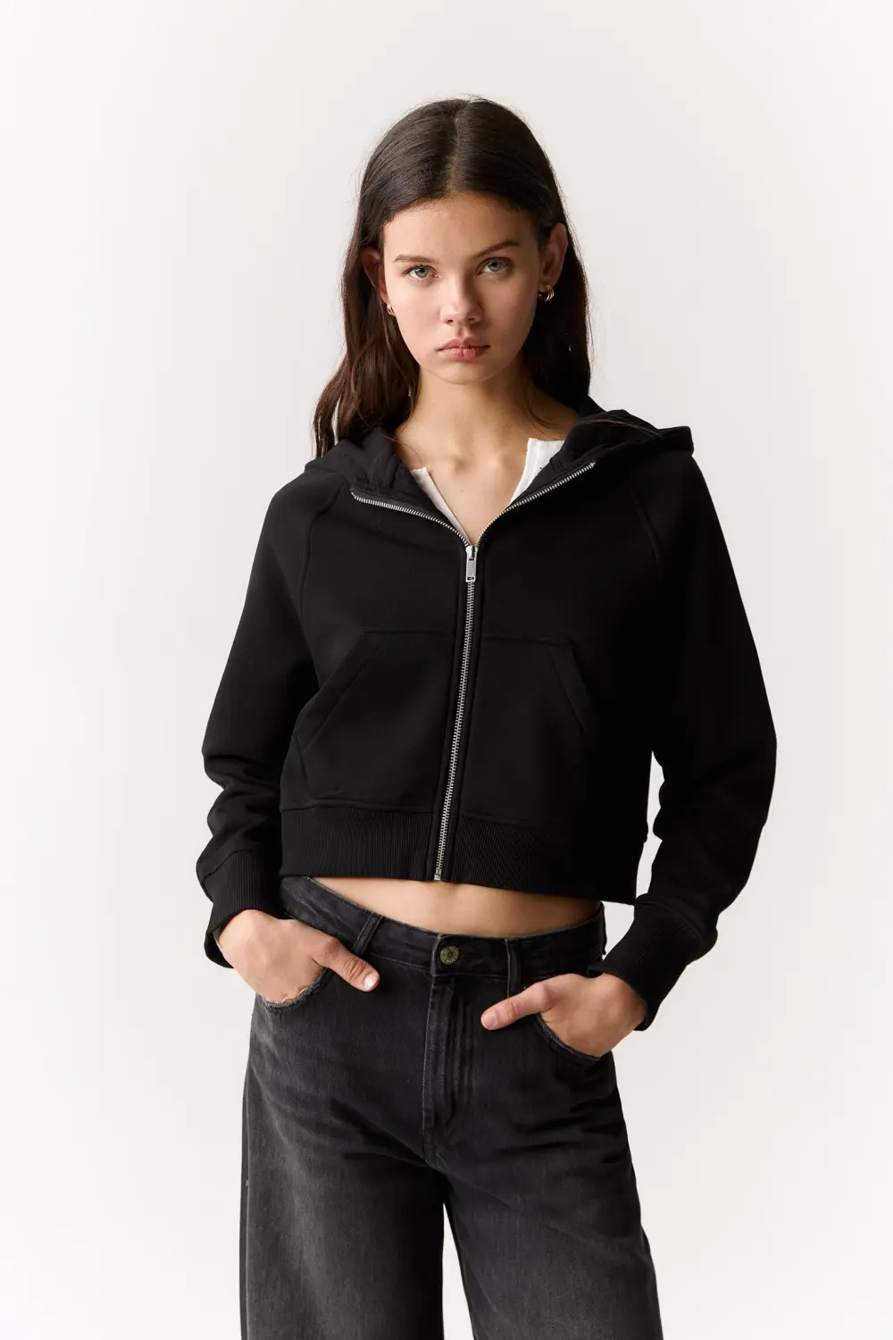 Sudadera capucha cremallera