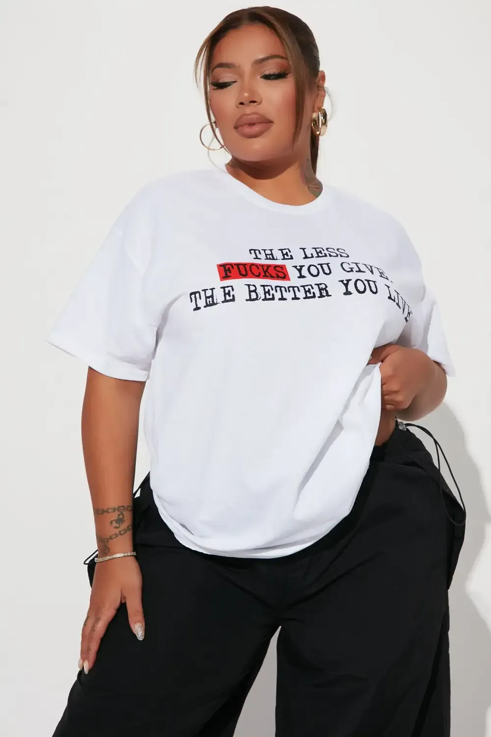 No Fucks To Give Short Sleeve Tee - White
