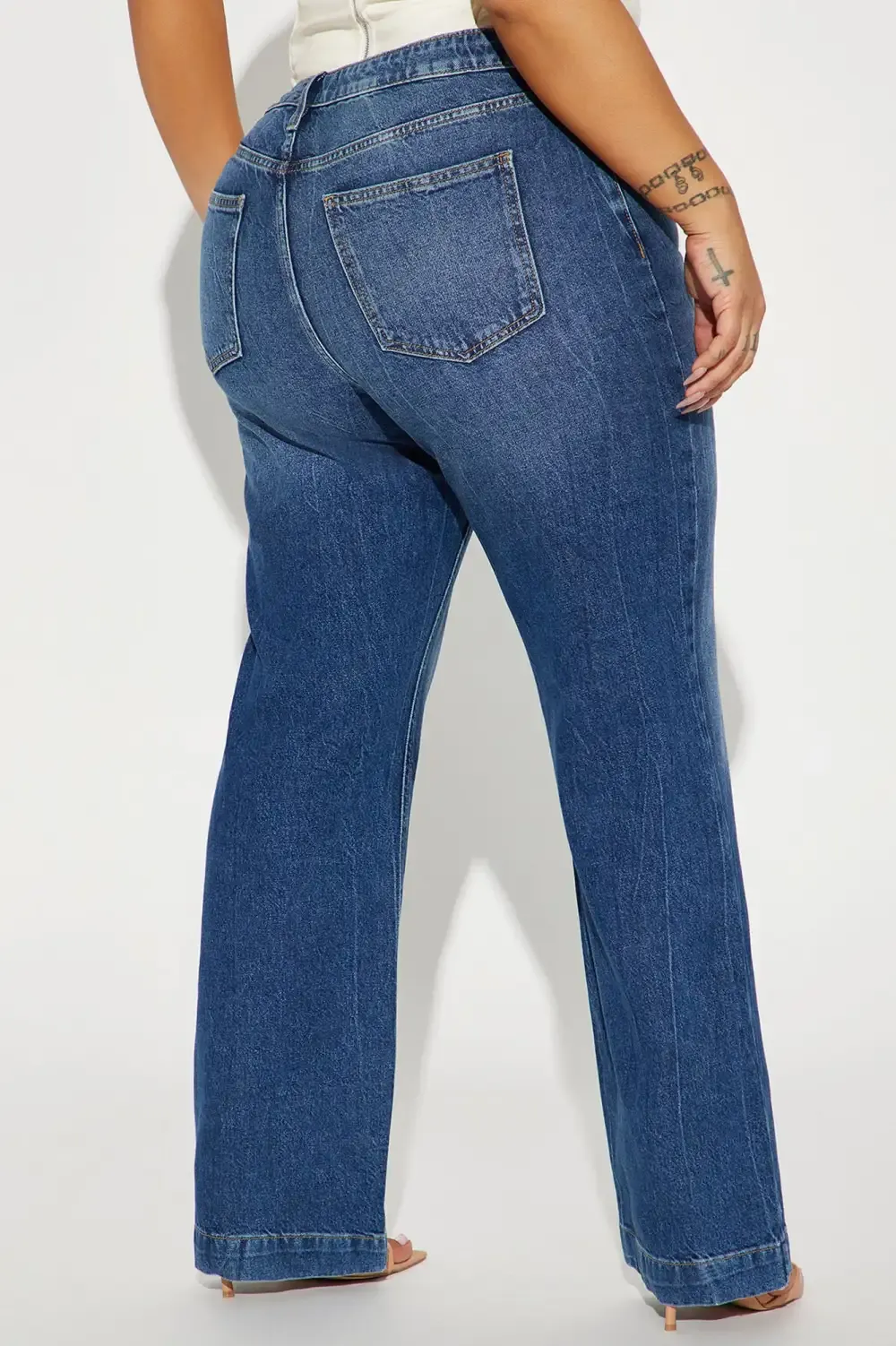 By The Hour Non Stretch Straight Leg Jeans - Dark Wash