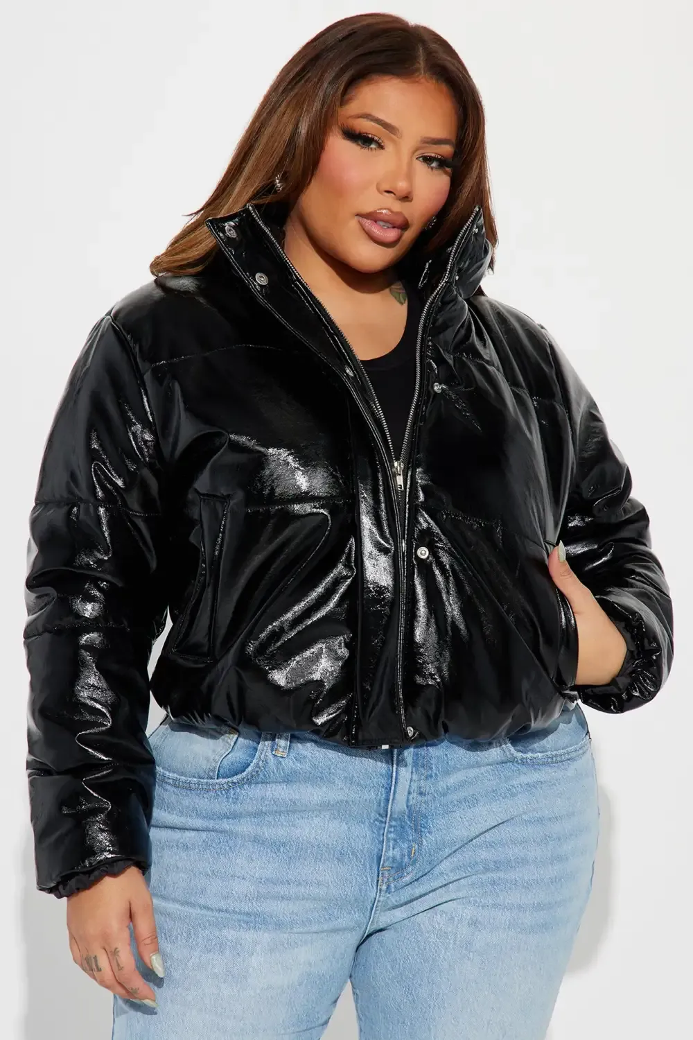 Shining Bright Puffer Jacket - Black