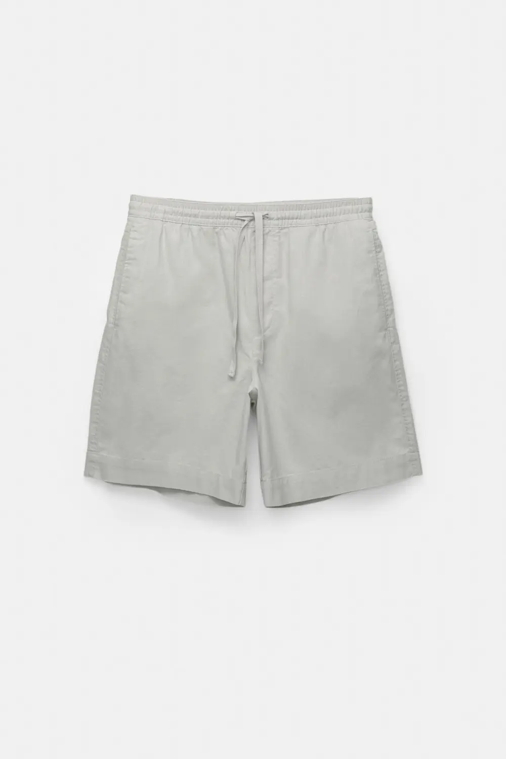 Linen blend jogger Bermuda shorts