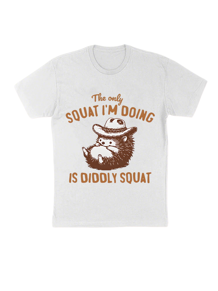 Lazy Hedgehog Print T-Shirt