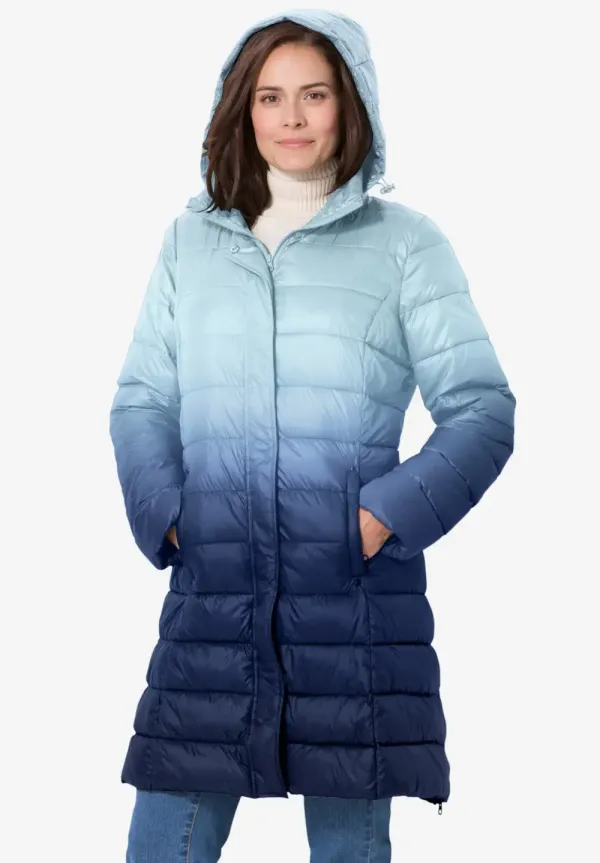 Long Packable Puffer Jacket