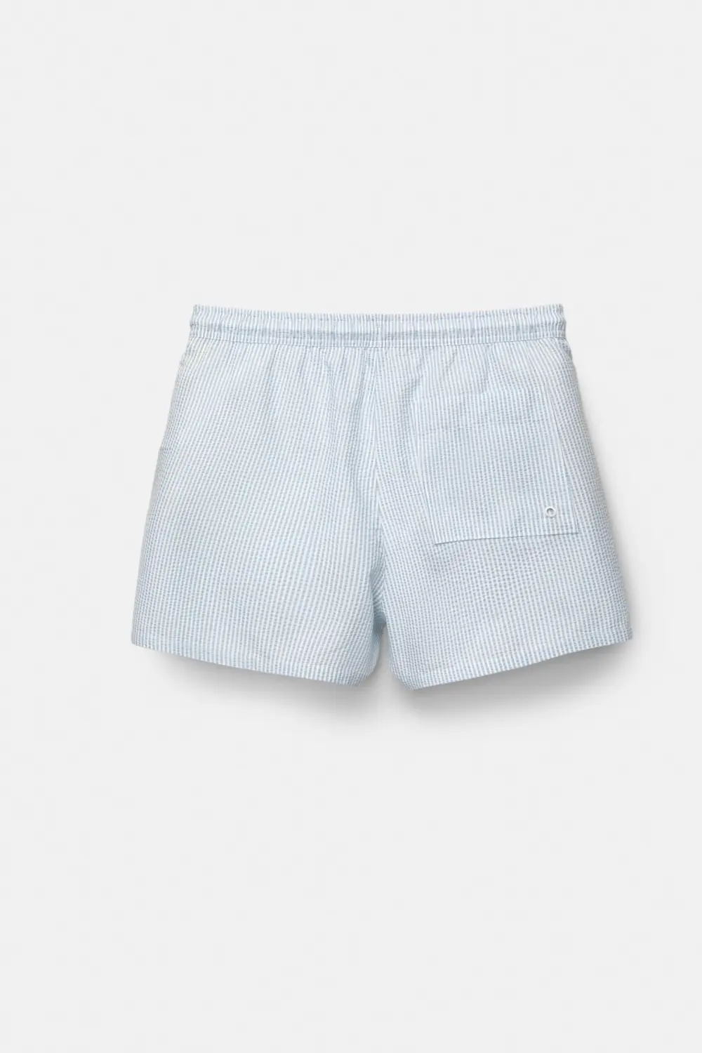 Striped seersucker swimming trunks