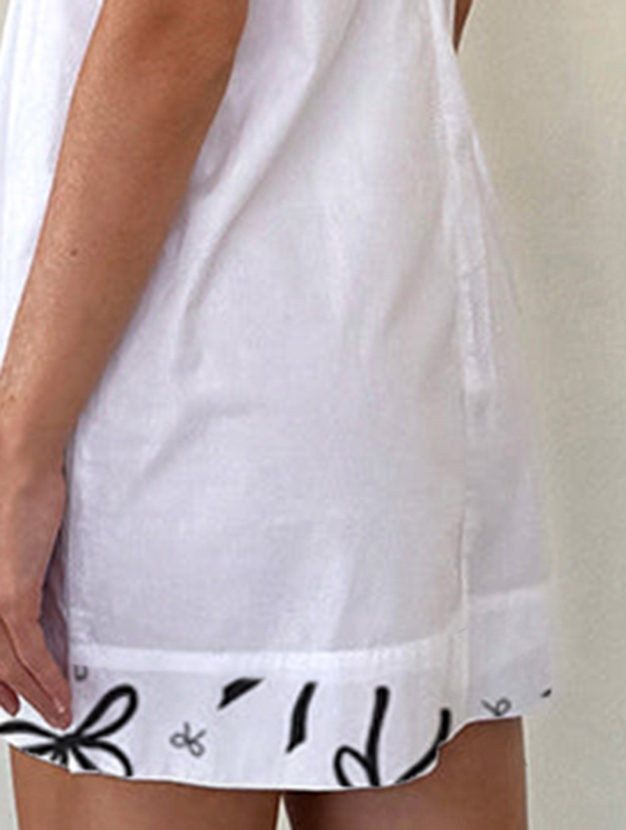 Mini Dress In Poplin White
