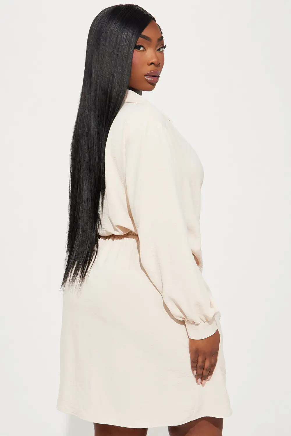 Willow Wrap Mini Dress - Oatmeal