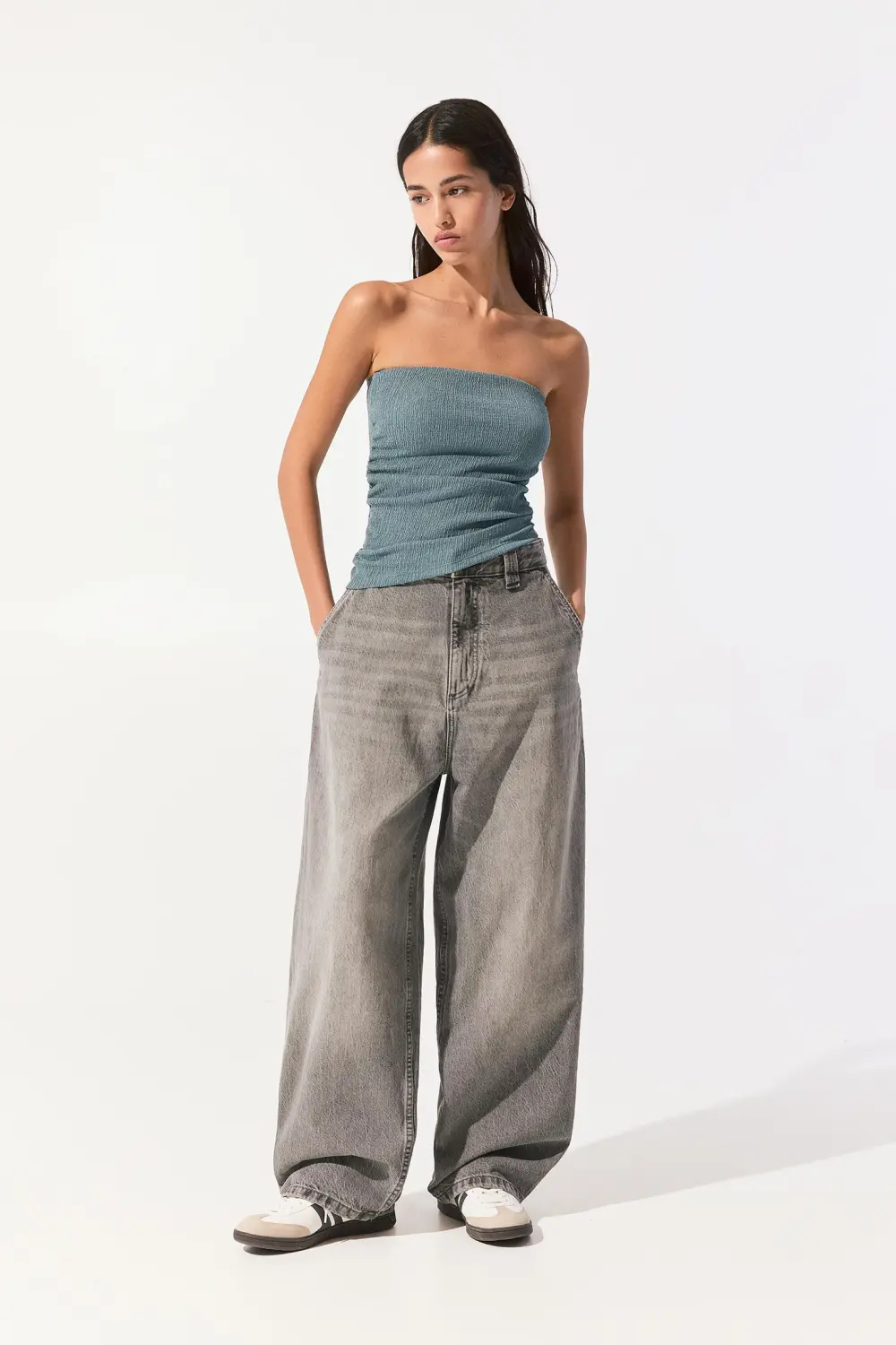Asymmetric bandeau top