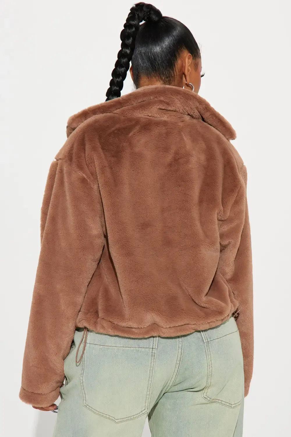So Effortless Faux Fur Jacket - Brown