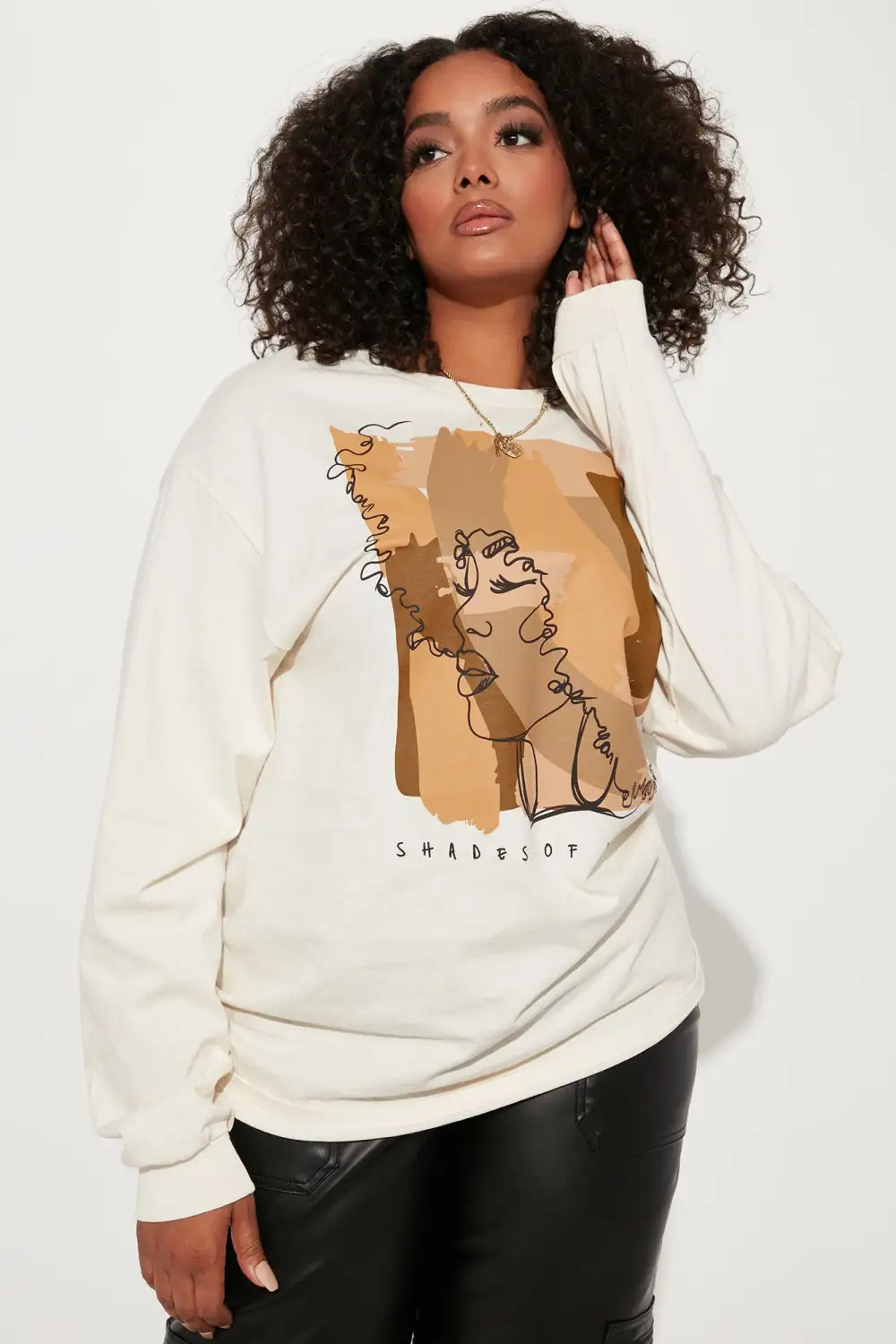 Shades Of Beauty Long Sleeve Tee - Khaki