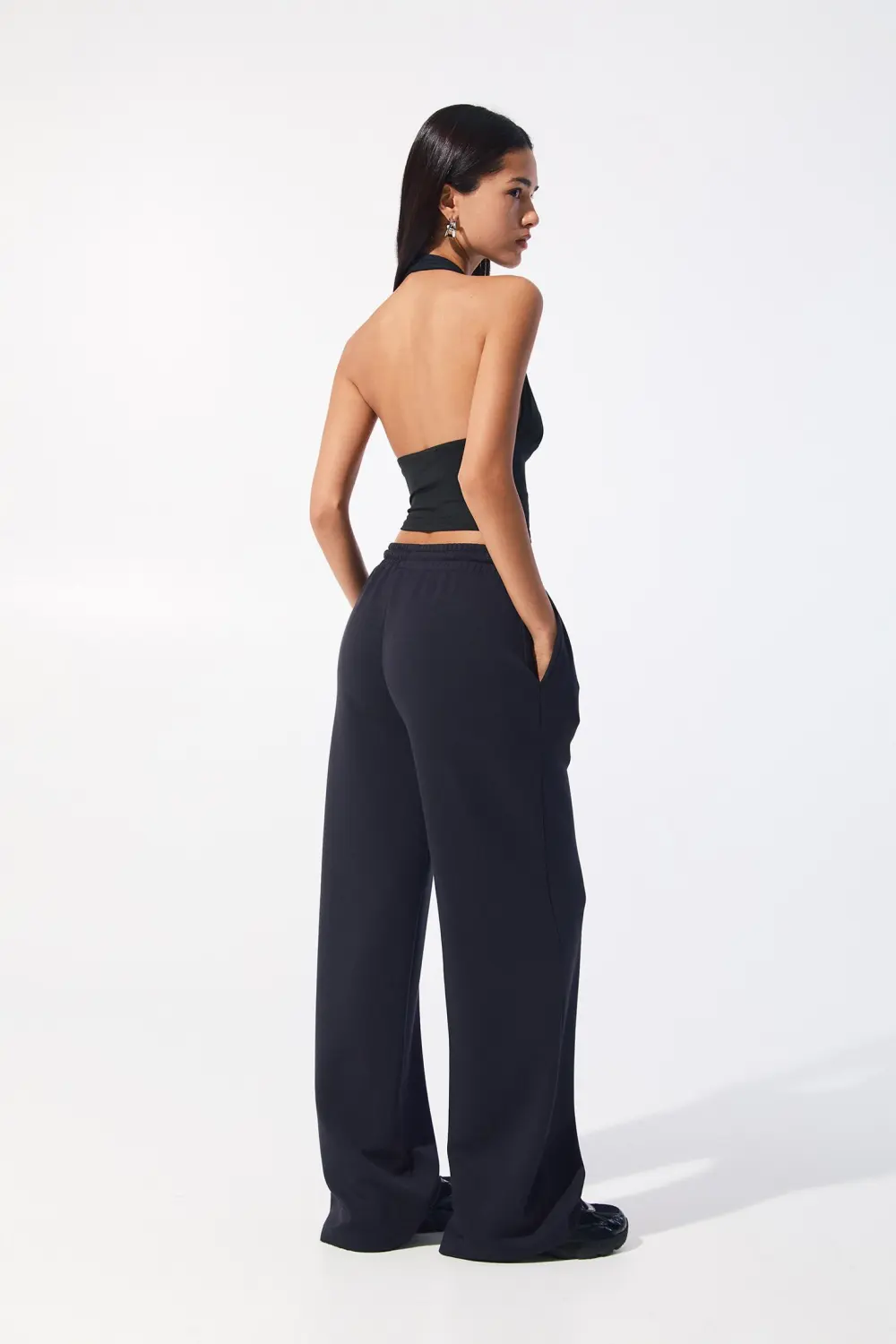 Open-back halter top