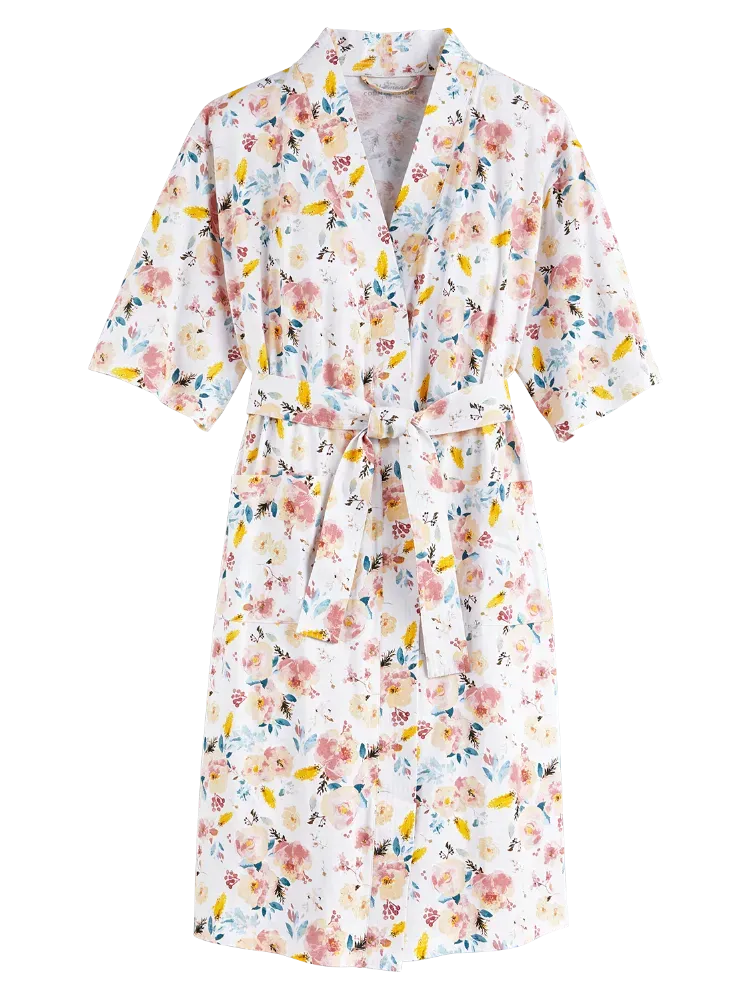 Women's Comfort Knit Print Cotton Wrap Robe