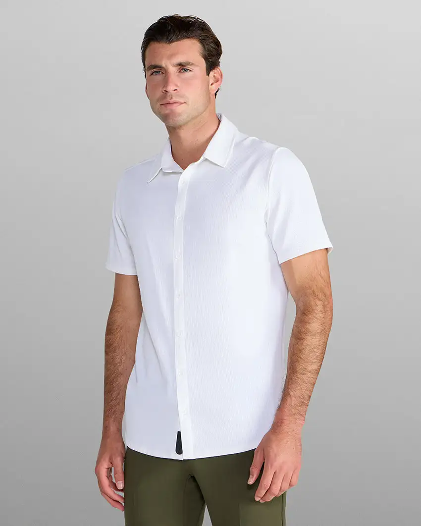 Seersucker Short Sleeve Button Down