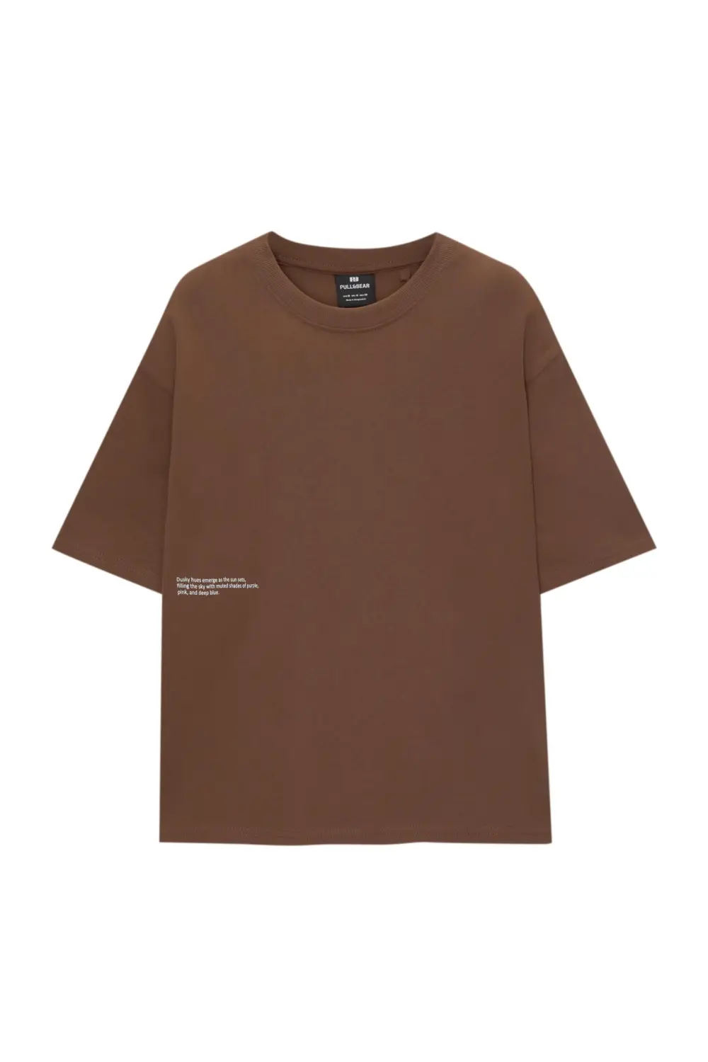 Brown slogan T-shirt
