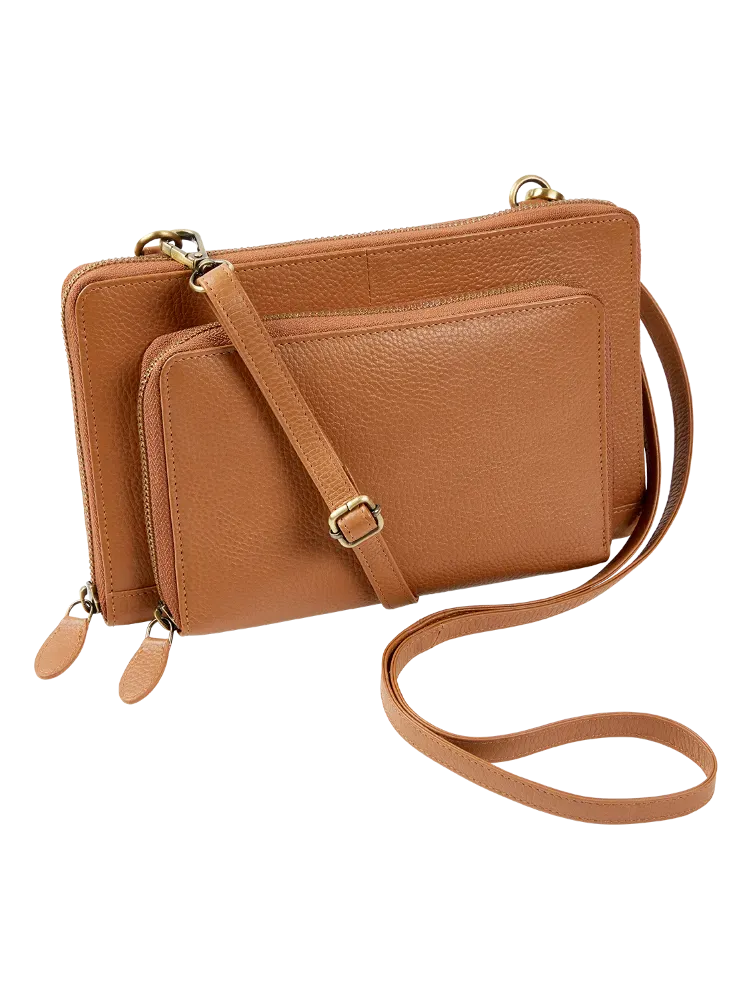 Ella Simone 3-in-1 Leather Crossbody Bag