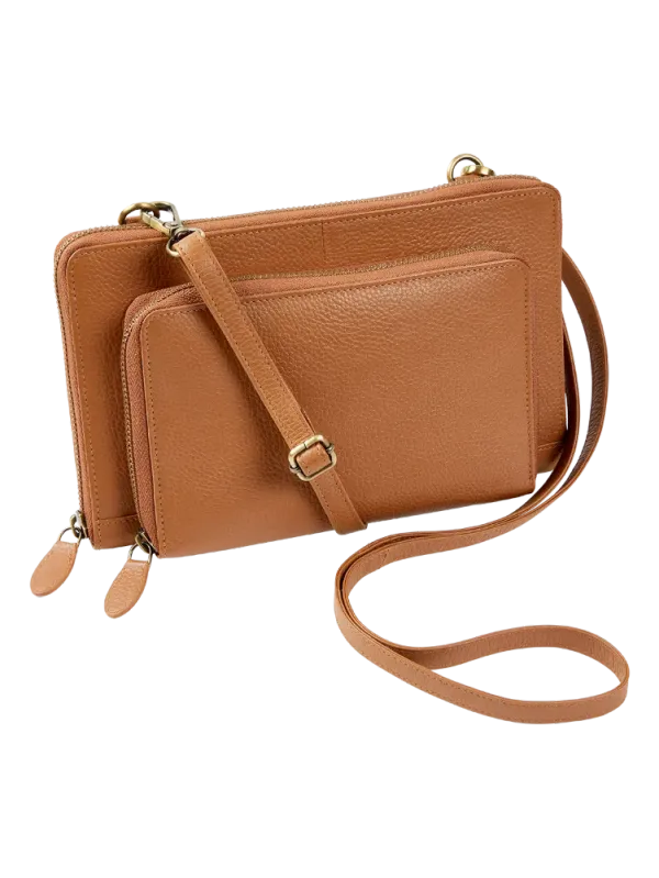 Ella Simone 3-in-1 Leather Crossbody Bag