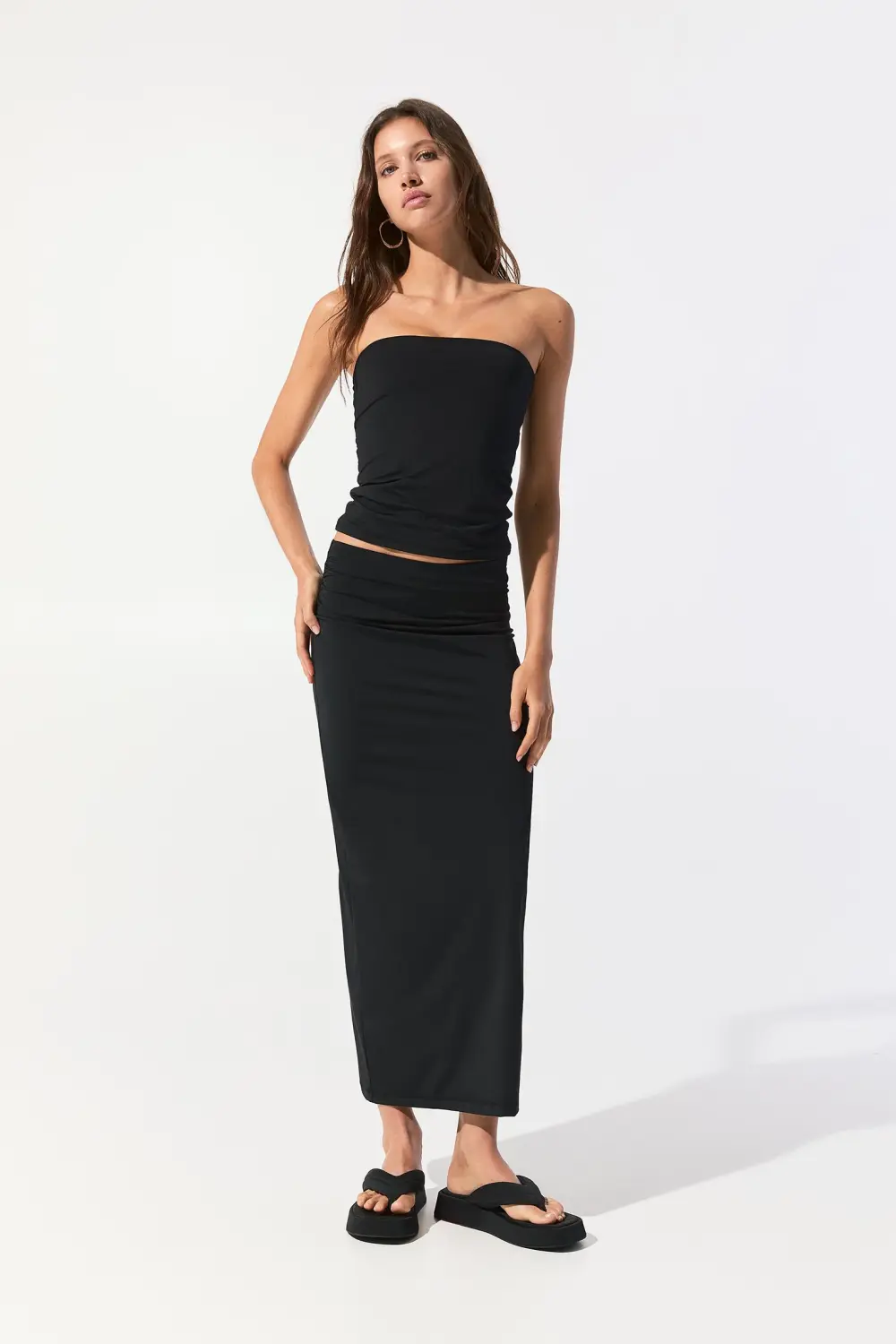 Strapless polyamide top