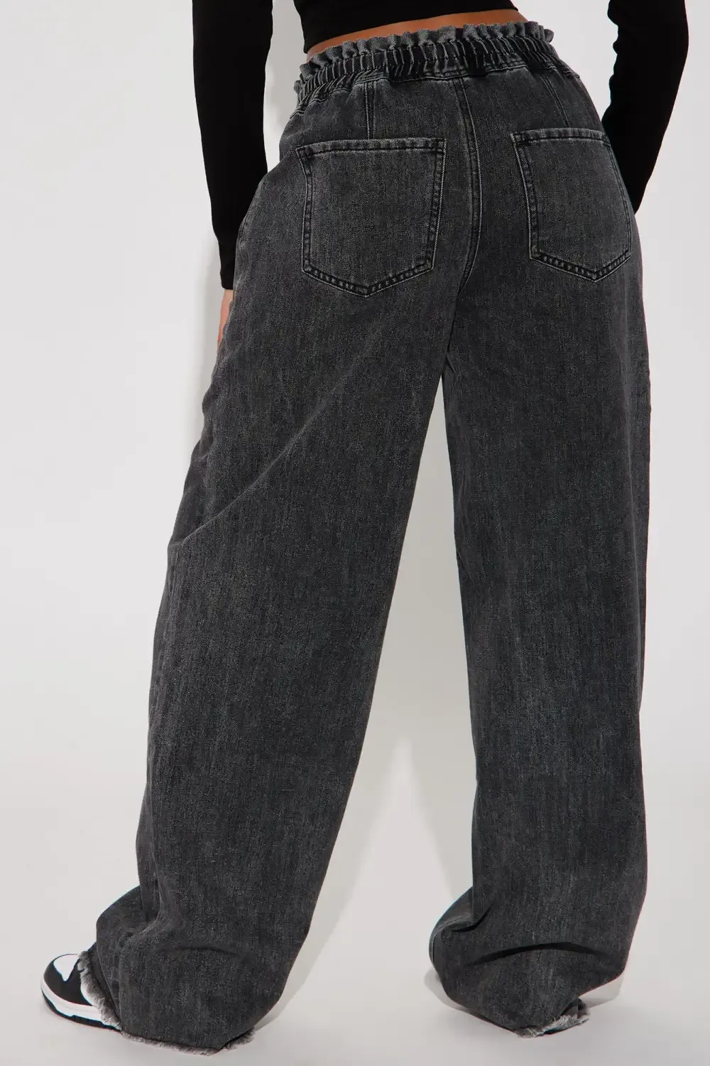Nelly Non Stretch Easy Waist Jeans - Black Wash