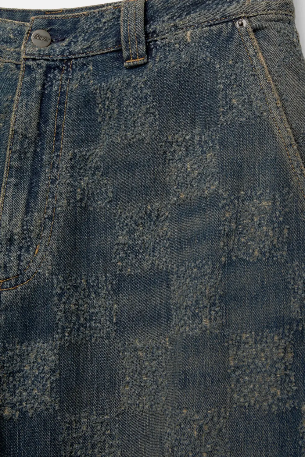 Checked skater jeans
