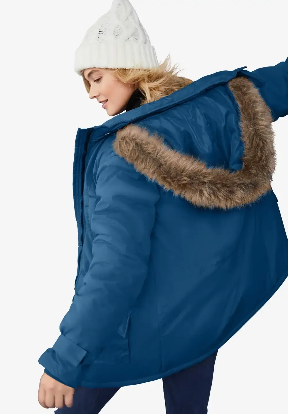 Faux Fur Trim Parka