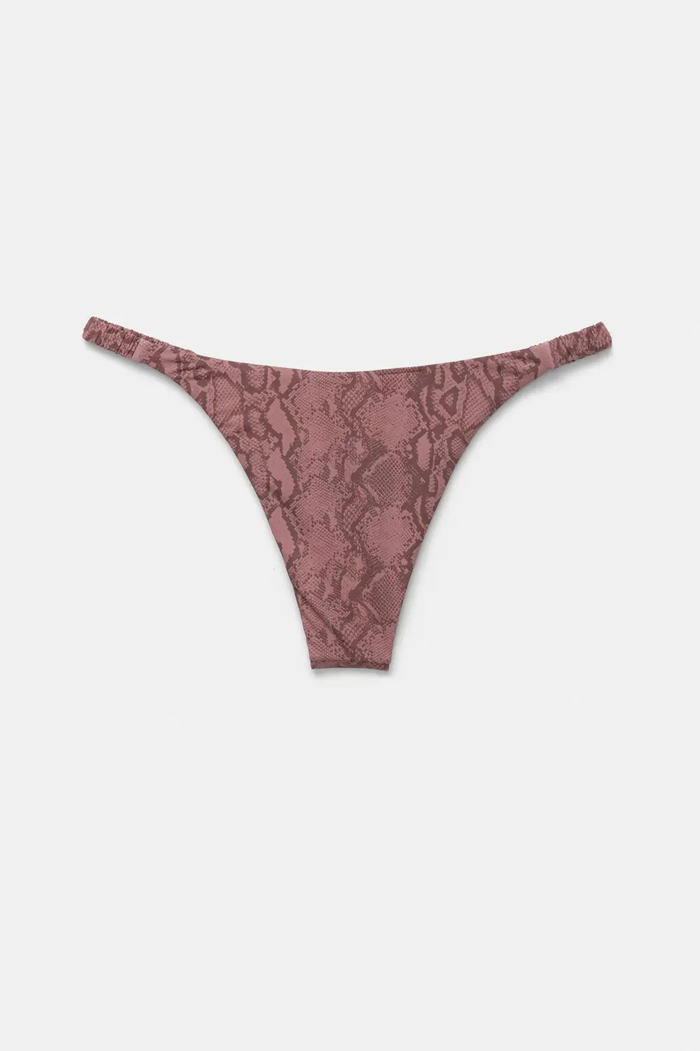 Snakeskin print bikini bottoms